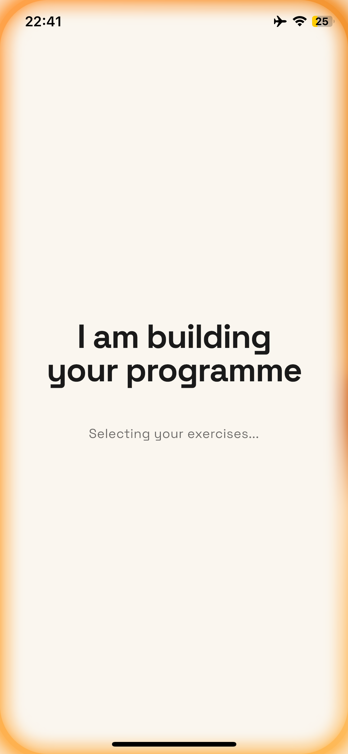 I am building your programme